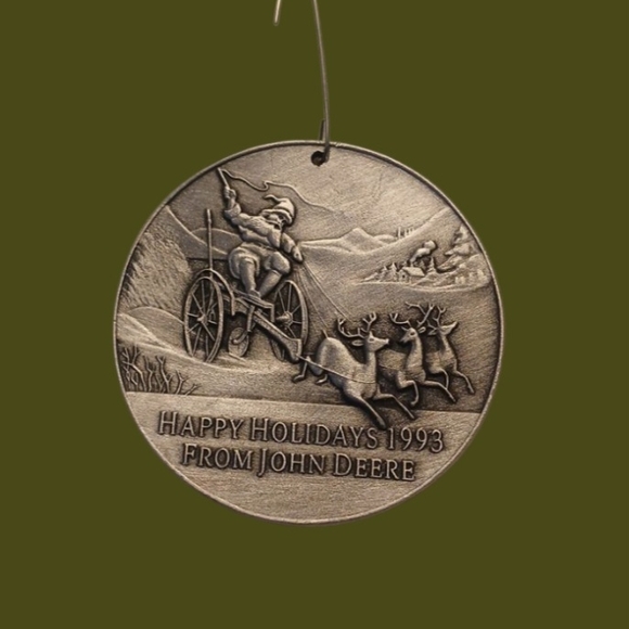 John Deere Bronze Holiday Ornament - Picture 1 of 6